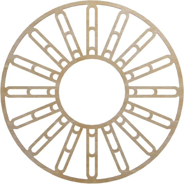 Ekena Millwork Hale Wood Fretwork Pierced Ceiling Medallion, Birch, 30"OD x 10 7/8"ID x 3/8"T CMWP30X30X0375HHBI - main